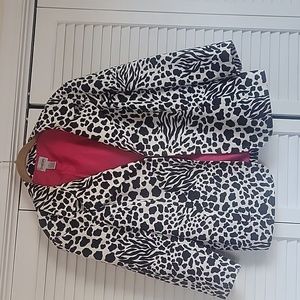 Chicos Animal Print Jacket size 16